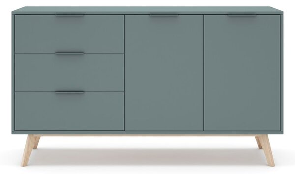Komoda šedozelená 140x81x40 cm Pisco – Marckeric