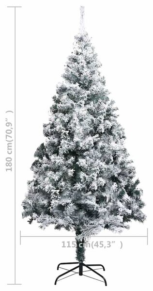 Umělý vánoční stromeček zasněžený zelený 180 cm PVC 320964