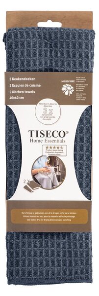 Utěrky v sadě 2 ks z mikrovlákna 40x60 cm Waffle – Tiseco Home Studio