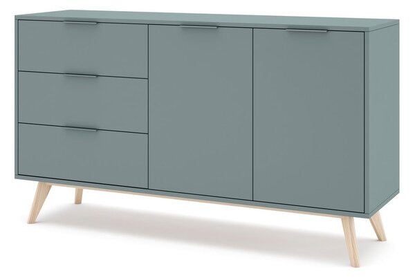 Komoda šedozelená 140x81x40 cm Pisco – Marckeric