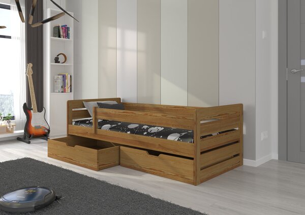Jednolůžková postel se šuplíky 80x180 DABNIA - dub
