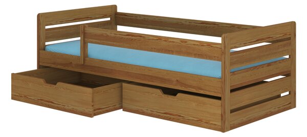 Jednolůžková postel se šuplíky 80x180 DABNIA - dub