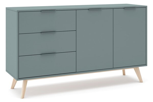 Komoda šedozelená 140x81x40 cm Pisco – Marckeric