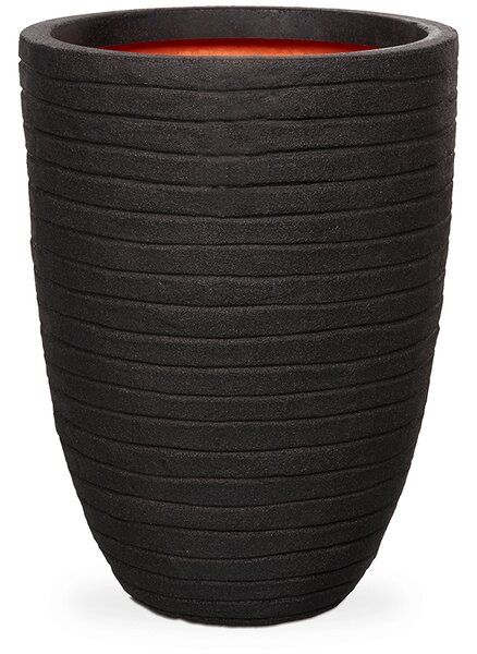 Obal Nature Row NL - Vase Elegant Low Black, průměr 46 cm