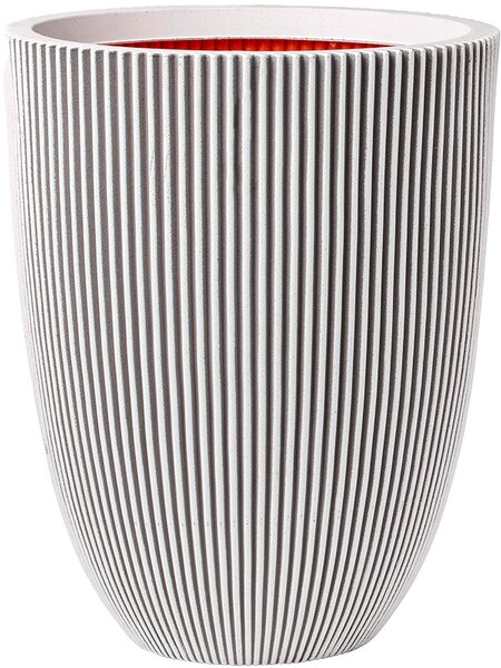 Obal Nature Groove NL - Vase Elegant Low Ivory, průměr 46 cm