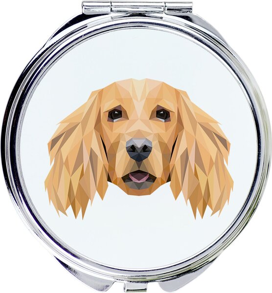 Anglický kokršpaněl, Englische Cockerspaniel – Zrcadlo s fotografií a geometrickým vzorem od značky Art-Dog