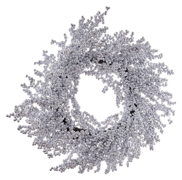 FLORISTA Věnec bobule 60 cm - stříbrná