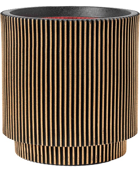 Obal Nature Groove NL - Vase Cylinder Black Gold, průměr 43 cm