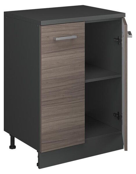 Kuchyňská skříňka pod šikmou střechu Vicco R-Line Ušlechtilá šedá 60 cm bez šikminy se 2 dveřmi, Model 61744