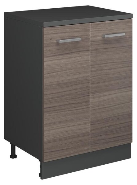 Kuchyňská skříňka pod šikmou střechu Vicco R-Line Ušlechtilá šedá 60 cm bez šikminy se 2 dveřmi, Model 61744