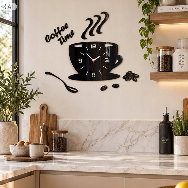 ModernClock Kuchyňské nástěnné hodiny ŠÁLEK EFEKT 3D 12