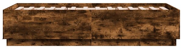 Rám postele s LED osvětlením kouřový dub 75 x 190 cm kompozit 3209671