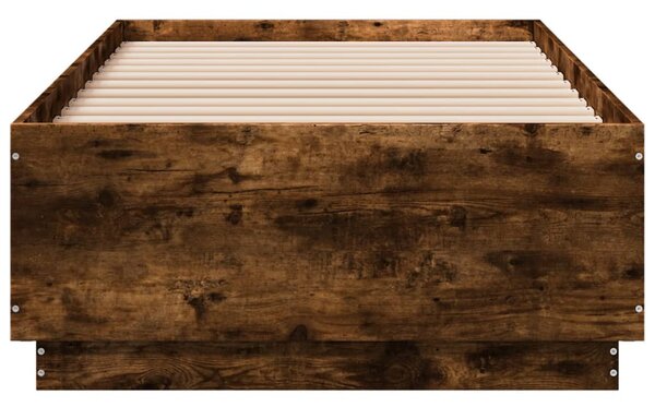 Rám postele s LED osvětlením kouřový dub 75 x 190 cm kompozit 3209671