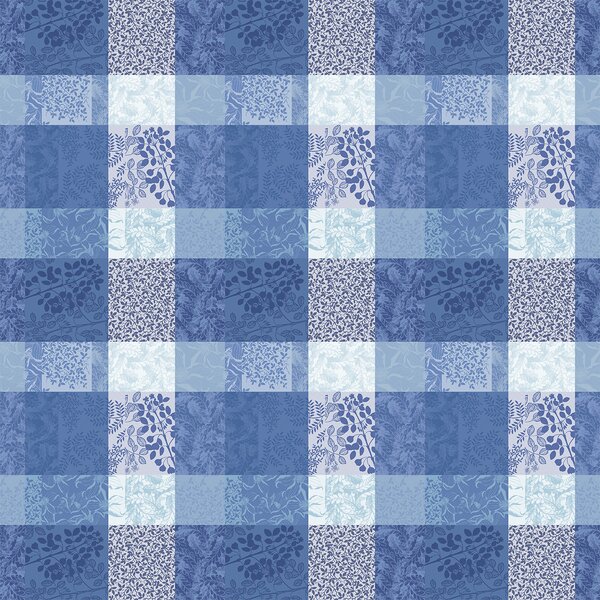Garnier Thiebaut Mille Rameaux Bleu Metrový textil / látka šíře 185