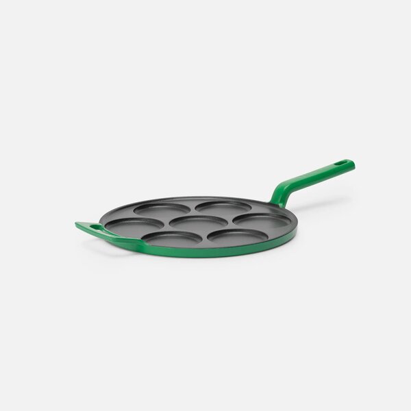 Fabini Pánev na lívance Mattia 3.0, ø 26 cm - Smaltovaná litinová pánev, matná zelená