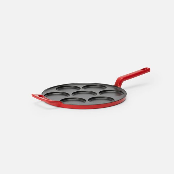 Fabini Pánev na lívance Mattia 3.0, ø 26 cm - Smaltovaná litinová pánev, matná červená / rozbaleno