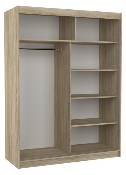 Šatní skříň s posuvnými dveřmi 150 cm GADRINA - černá