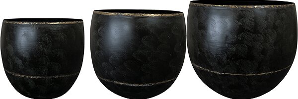 Obal Belia - Vintage Black (Set 3 ks), průměr 38 cm