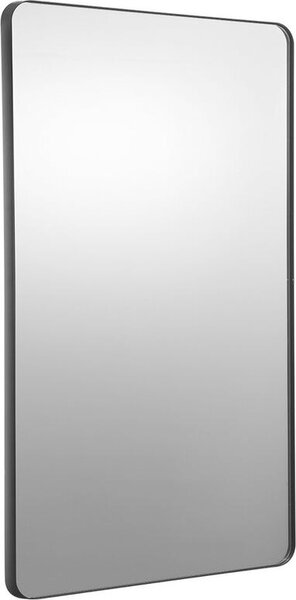 Nástěnné kosmetické zrcadlo, tloušťka 0,15", rozměry 30" x 40", rám z hliníkové slitiny a protivýbuchová fólie, zrcadlo odolné proti poškrábání s držákem ve tvaru Z, vhodné do koupelny/ložnice/obývacího pokoje