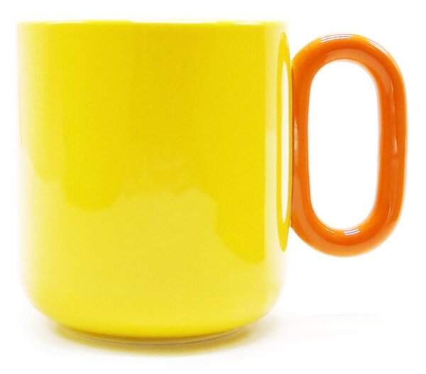 Porcelánový hrnek Easy Life Creative Coloured Yellow, žluto-oranžový, barevný design, 350 ml