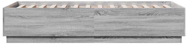 Rám postele šedý sonoma 100 x 200 cm kompozitní dřevo 3209721