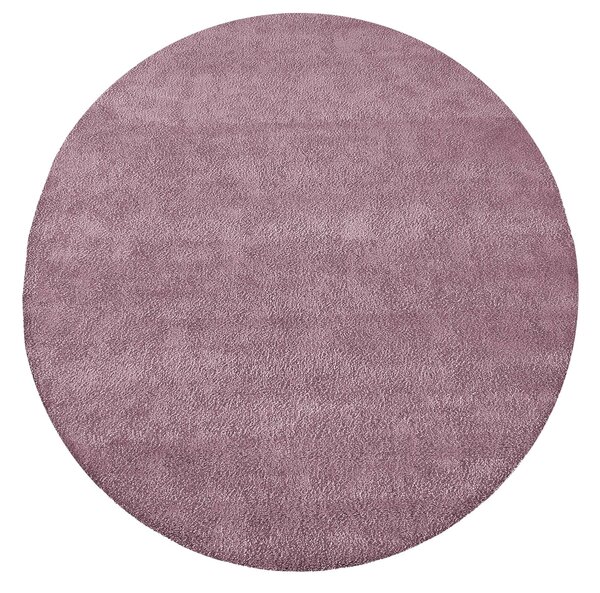 Makro Abra Kulatý koberec jednobarevný Shaggy Cosy 01 Růžový Rozměr: 133x133