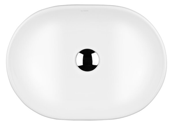 Oltens Hamnes umyvadlo 47.5x34 cm oválné na pult bílá lesk 40309000