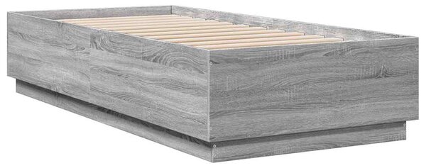 Rám postele šedý sonoma 100 x 200 cm kompozitní dřevo 3209721