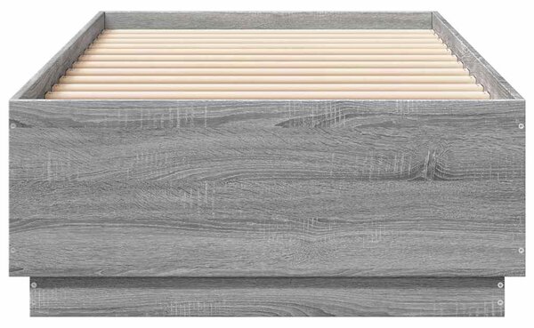 Rám postele šedý sonoma 100 x 200 cm kompozitní dřevo 3209721