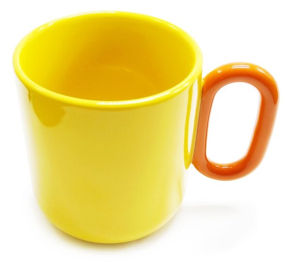 Porcelánový hrnek Easy Life Creative Coloured Yellow, žluto-oranžový, barevný design, 350 ml
