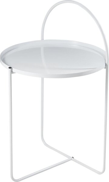 Stolek odkládací kov 65 cm bílá