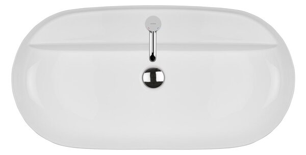 Oltens Hamnes umyvadlo 80x40 cm oválné na pult bílá lesk 41315000
