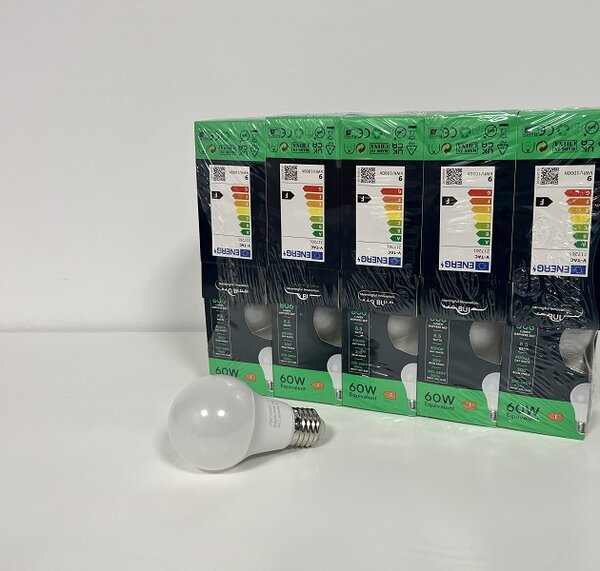 V-TAC LED žárovka E27 A60 8,5W, 5+5ks zdarma, Studená bílá 6000 - 6500K