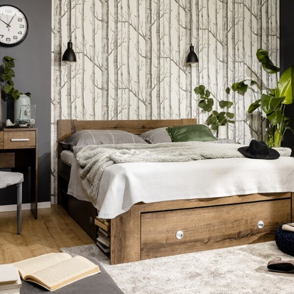 NEPO PLUS postel 160 cm, dub ušlechtilý