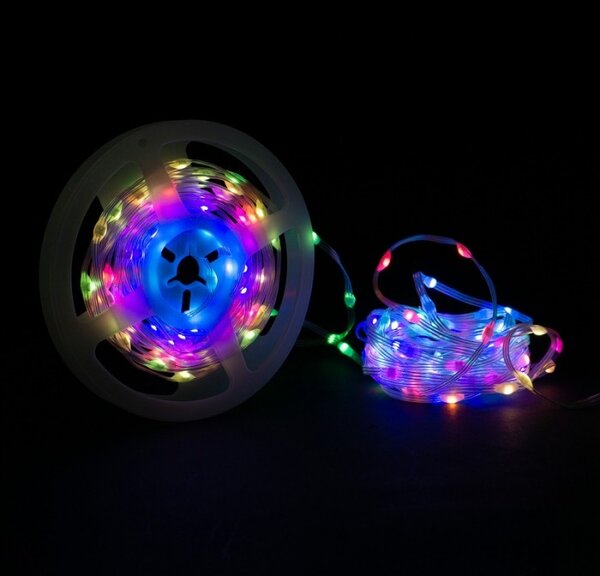 Vánoční osvětlení na stromeček Ecolight vínobarevný síťový 501-1000 LED