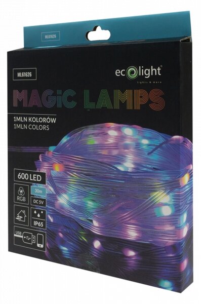 Vánoční osvětlení na stromeček Ecolight vínobarevný síťový 501-1000 LED