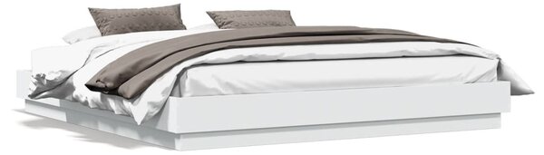 Rám postele s LED osvětlením bílý 200 x 200 cm 3209765