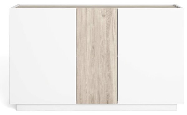 Bílá/přírodní skříňka v dekoru dubu 130x78 cm Udine – Marckeric
