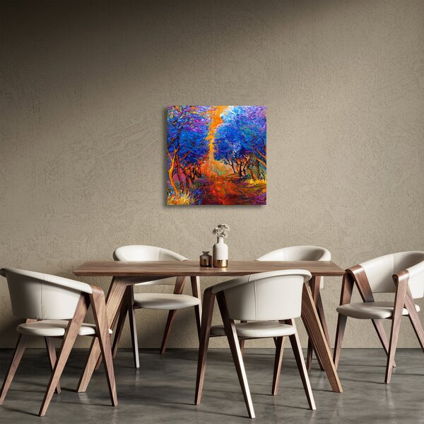 Obraz - Podzimní koruny stromů, moderní impresionismus (30x30 cm)