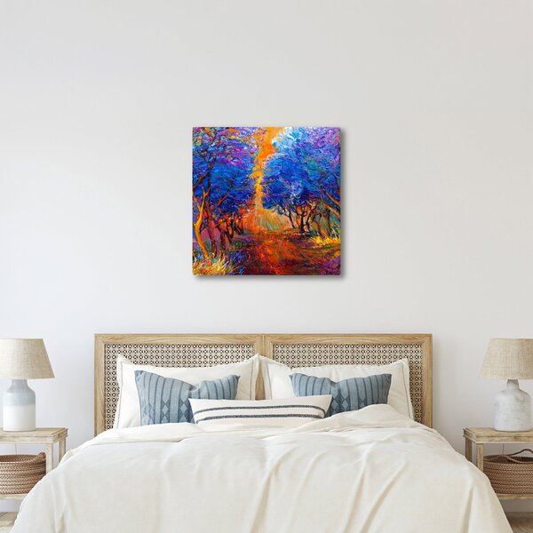 Obraz - Podzimní koruny stromů, moderní impresionismus (30x30 cm)