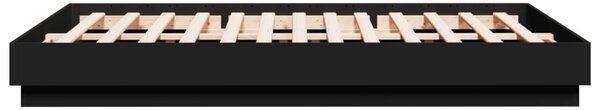 Rám postele s LED bez matrace černý 150x200 cm 3209787