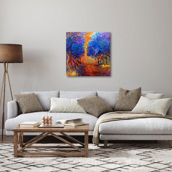 Obraz - Podzimní koruny stromů, moderní impresionismus (30x30 cm)