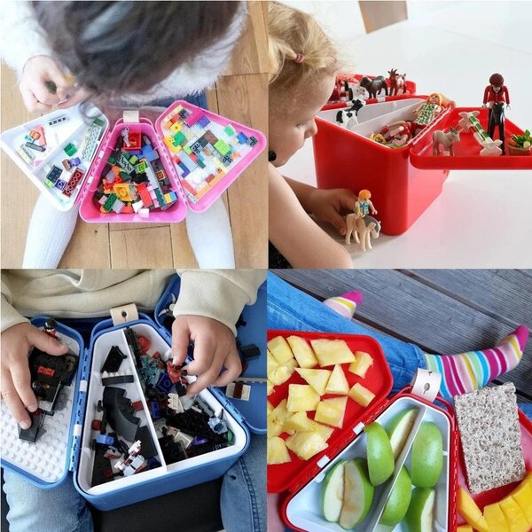 Trunki TeeBee, přenosný box na hračky, růžový