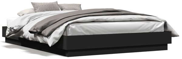 Rám postele s LED bez matrace černý 150x200 cm 3209787