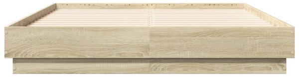 Rám postele s LED osvětlením dub sonoma 135 x 190 cm 3209816
