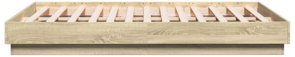 Rám postele s LED osvětlením dub sonoma 135 x 190 cm 3209816