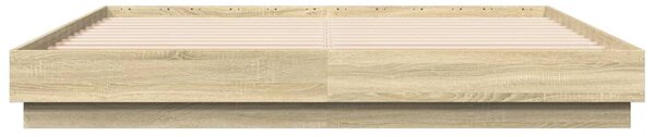 Rám postele dub sonoma 180 x 200 cm kompozitní dřevo 3209837