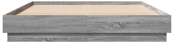 Rám postele šedý sonoma 120 x 200 cm kompozitní dřevo 3209868