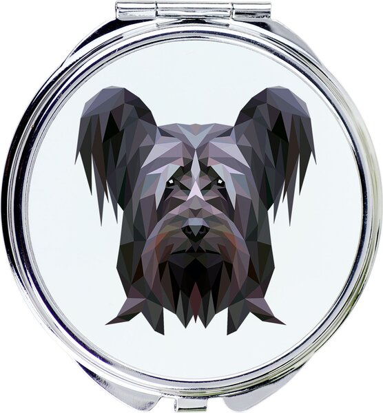 Skotský teriér – Zrcadlo značky Art-Dog s fotografií a geometrickým vzorem