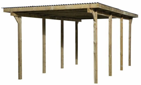 WEKA Dřevěný přístřešek na auto 606 (3x6 m)